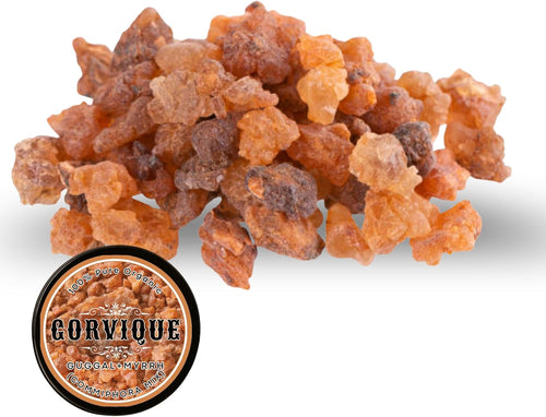 Guggal + Myrrh Bakhoor Resin Incense for Relaxation Meditation Cleansing Atmosphere, Resin Incense for Home Fragrance Arabic Incense Resin for Oud Burner (25gm)