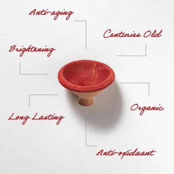 Akar Fassi Moroccan Lip & Cheek Tint in Handmade Terracotta Pot Handmade in Morocco