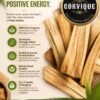 Palo Santo Wood Smudge Sticks, 100% Pure Organic, 60g (4-5 Sticks)