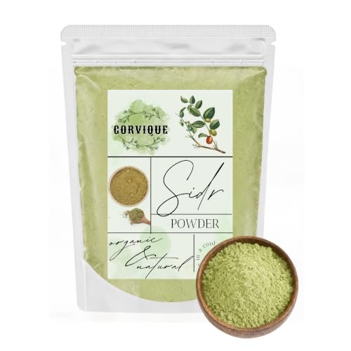100% Natural Sidr Powder by Gorvique 1kg Sidr leaves Powder for hair Natural Hair conditioner Natural source of mucilages and saponins Natural hair cleanser